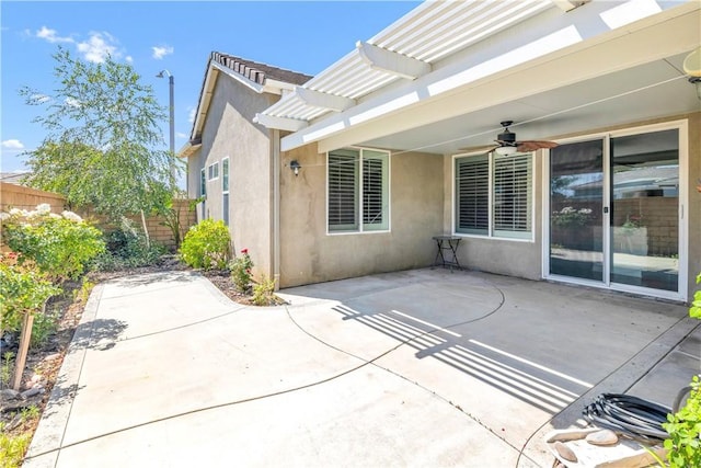 243 Firestone, Hemet, CA 92545 - view of patio / terrace featuring a ceiling fan