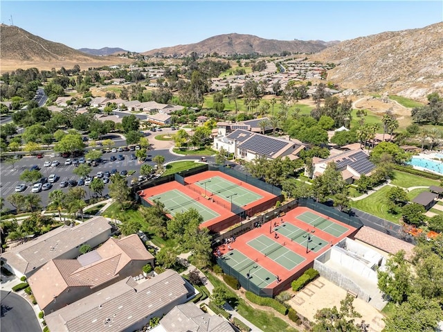 243 Firestone, Hemet, CA 92545 - aerial view of residential area featuring a mountain backdrop