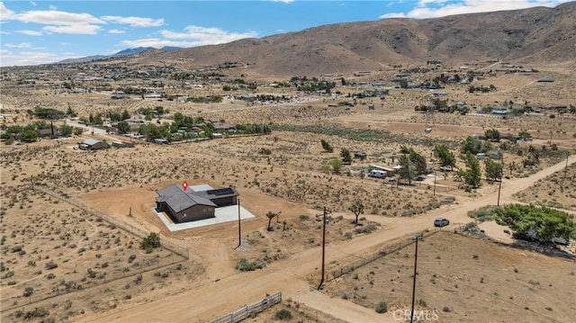 9641 Buena Vista St, Apple Valley, CA 92308 - aerial view of sparsely populated area featuring a desert landscape and a mountain backdrop