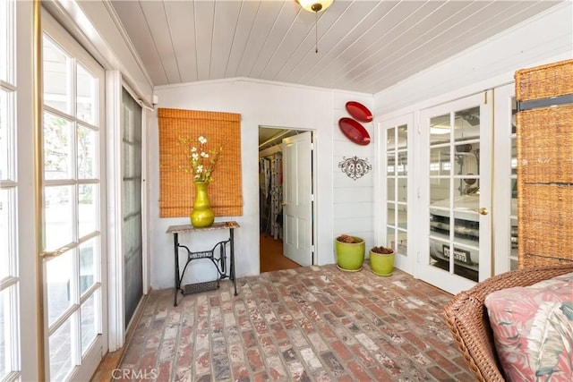 3152 Parkside Dr, San Bernardino, CA 92404 - sunroom with french doors and lofted ceiling