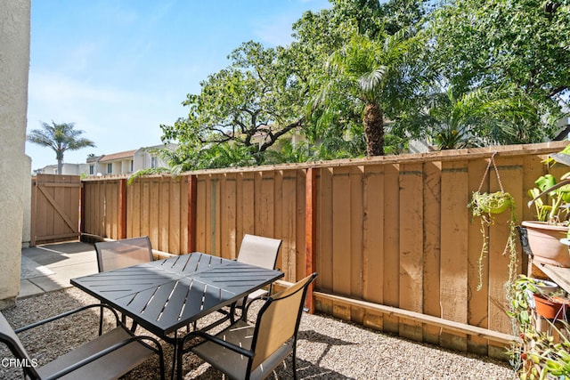 205 W Channel Islands Blvd, Port Hueneme, CA 93041 - fenced backyard with outdoor dining area, a patio area, and a gate