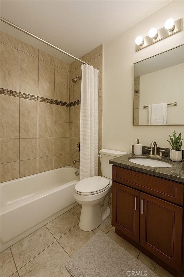 2 Panoramic Way Unit 302, Berkeley, CA 94704 - full bathroom with vanity, shower / tub combo, tile patterned flooring, and toilet
