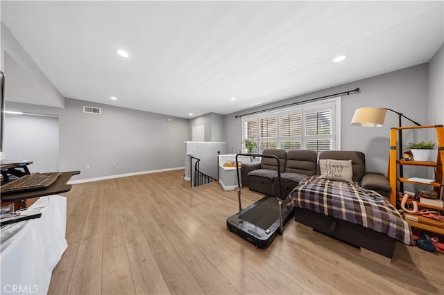 5223 Rosemead Blvd Unit F, San Gabriel, CA 91776 - living area featuring wood finished floors, recessed lighting, and baseboards
