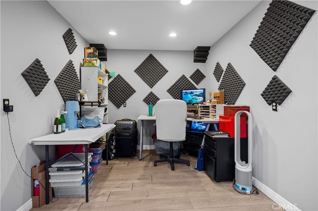 5223 Rosemead Blvd Unit F, San Gabriel, CA 91776 - office space with light wood-style floors, recessed lighting, and baseboards