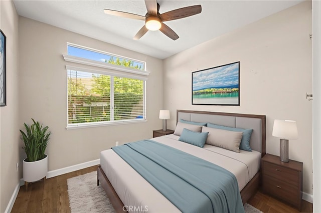 27054 Riversbridge Way, Valencia, CA 91354 - bedroom featuring wood finished floors and ceiling fan