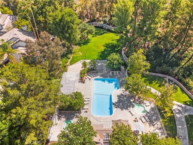 27054 Riversbridge Way, Valencia, CA 91354 - bird's eye view of a pool area