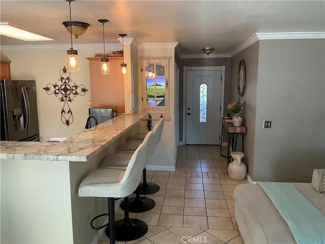 17911 Juniper St, Adelanto, CA 92301 - foyer entrance featuring light tile patterned flooring, ornamental molding, and baseboards