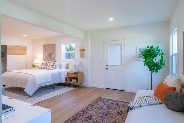 1906 S Meridian Ave, Alhambra, CA 91803 - bedroom featuring light wood-type flooring, baseboards, and recessed lighting