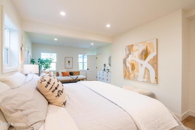 1906 S Meridian Ave, Alhambra, CA 91803 - bedroom with recessed lighting, wood finished floors, and baseboards