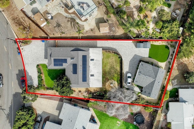 229 Yacon St, Vista, CA 92083 - aerial view of property and surrounding area featuring property parcel outlined