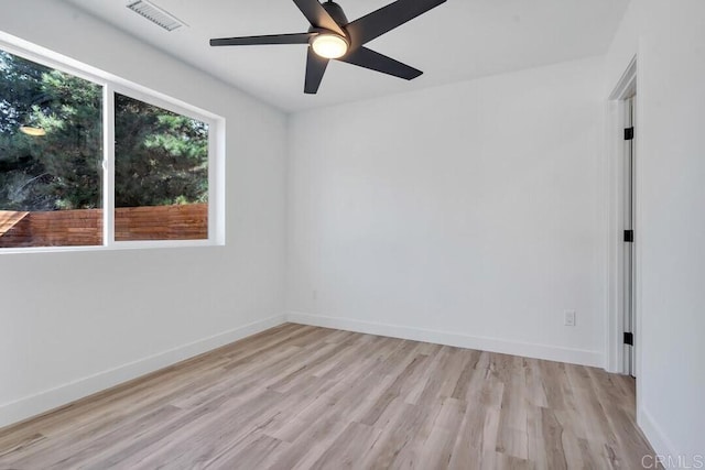 229 Yacon St, Vista, CA 92083 - unfurnished room featuring light wood-style floors, ceiling fan, and baseboards