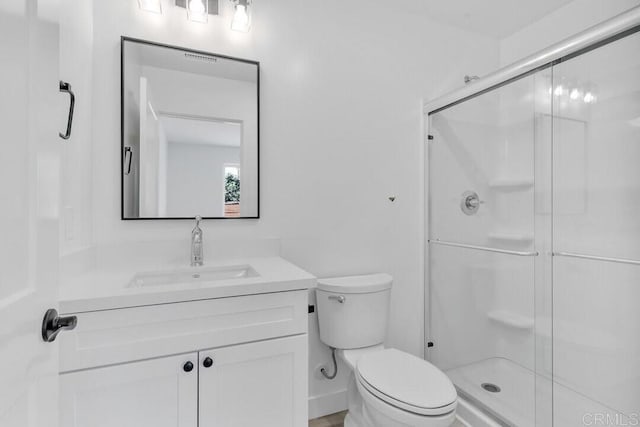 229 Yacon St, Vista, CA 92083 - bathroom featuring toilet, vanity, and a stall shower