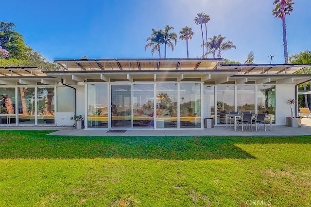 27649 Palos Verdes Dr E, Rancho Palos Verdes, CA 90275 - rear view of house with a lawn and a patio area