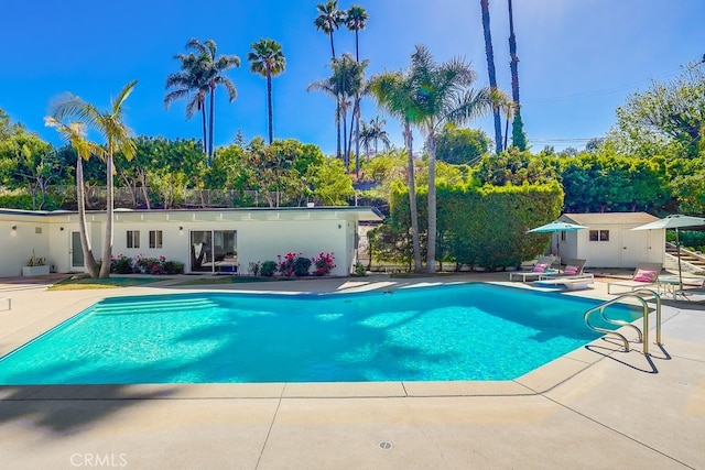 27649 Palos Verdes Dr E, Rancho Palos Verdes, CA 90275 - outdoor pool with a patio area and an outdoor structure