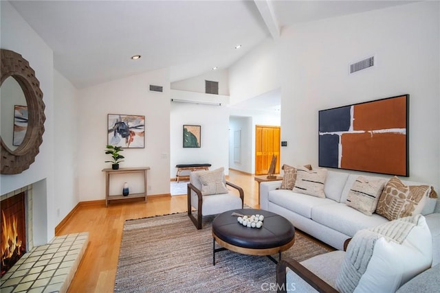 29111 Pompano Way, Laguna Niguel, CA 92677 - living area with light wood-style flooring, a fireplace, recessed lighting, and baseboards