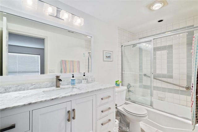 718 W 37th St Unit 4, San Pedro, CA 90731 - bathroom with vanity, toilet, and shower / bath combination with glass door