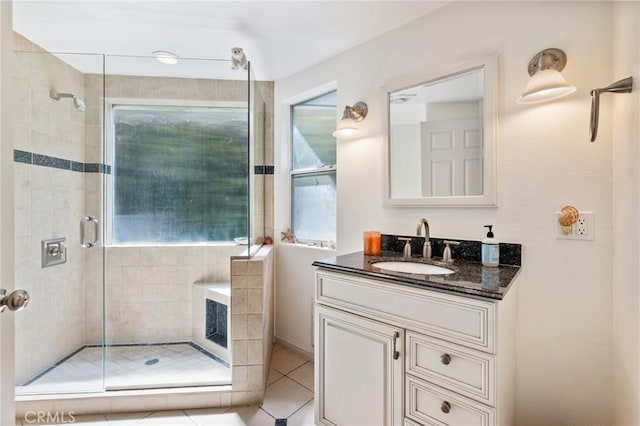 718 W 37th St Unit 4, San Pedro, CA 90731 - full bath with a stall shower, vanity, and tile patterned floors