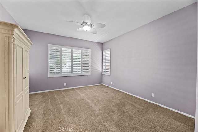 41799 Cascades Ct, Temecula, CA 92591 - unfurnished bedroom featuring carpet flooring, baseboards, and ceiling fan