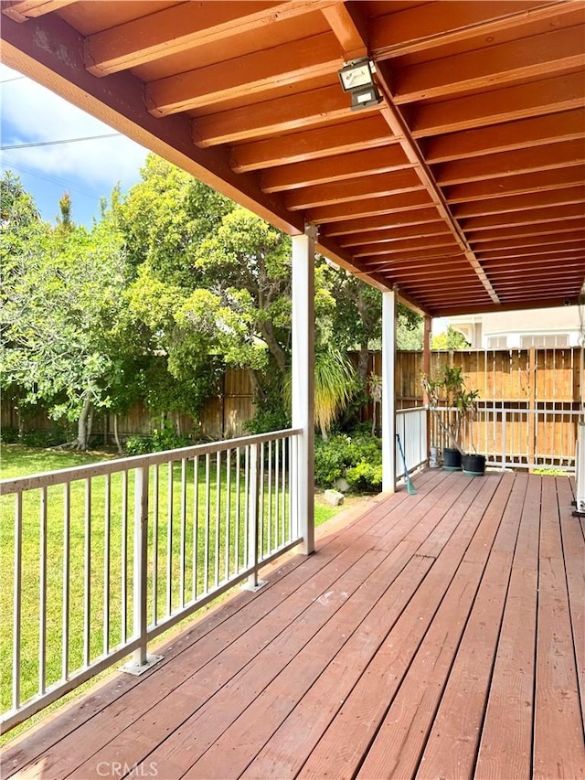 867 S Bronson Ave, Los Angeles, CA 90005 - view of wooden terrace