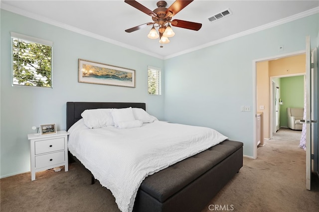 2348 Sunningdale Dr, Tustin, CA 92782 - bedroom featuring light colored carpet, multiple windows, crown molding, and baseboards