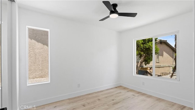 7059 Potenza Pl, Rancho Cucamonga, CA 91701 - unfurnished room featuring wood finished floors, baseboards, and ceiling fan