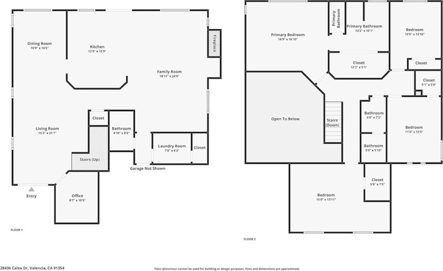 28436 Calex Dr, Valencia, CA 91354 - floor plan / room layout