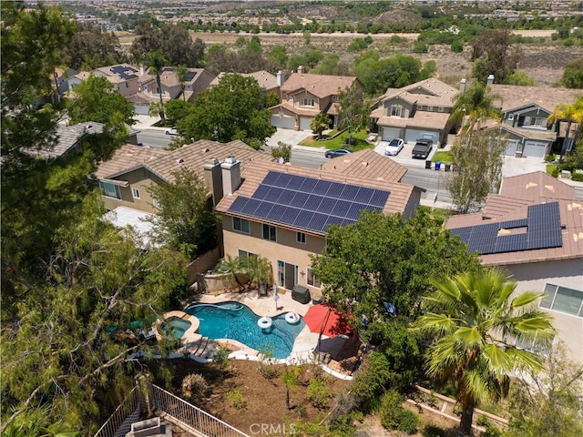 28436 Calex Dr, Valencia, CA 91354 - aerial view of residential area featuring a pool area