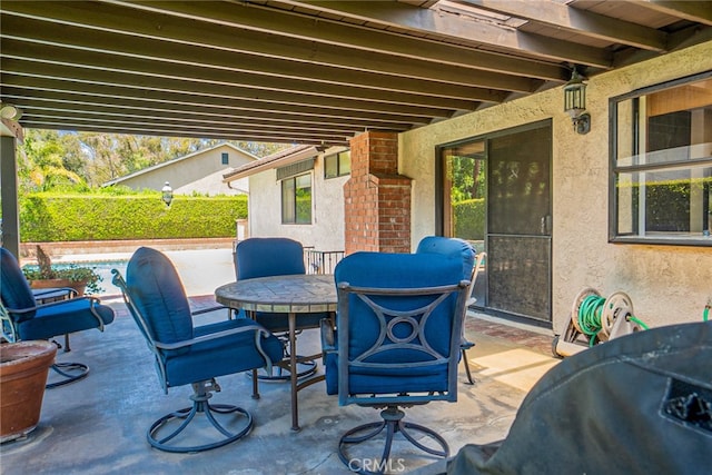751 Santa Fe Ct, San Dimas, CA 91773 - view of patio with outdoor dining space and an outdoor pool