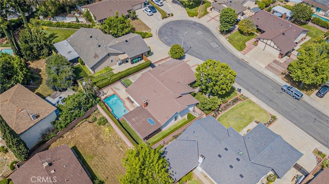 751 Santa Fe Ct, San Dimas, CA 91773 - aerial view of residential area featuring a pool