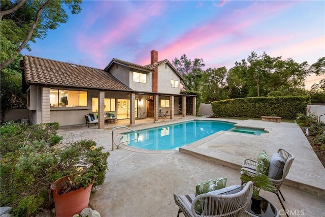 5622 Revere Ave, Rancho Cucamonga, CA 91737 - view of pool with a patio and a pool with connected hot tub