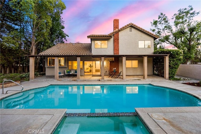 5622 Revere Ave, Rancho Cucamonga, CA 91737 - view of pool with a patio area and a pool with connected hot tub
