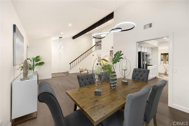 5622 Revere Ave, Rancho Cucamonga, CA 91737 - dining room featuring stairway and recessed lighting