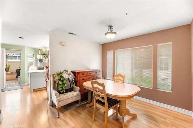 1784 Promenade Pl, Vista, CA 92083 - dining space featuring light wood-style flooring and baseboards