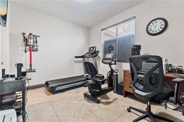 3582 Cedar Ridge Ln, Corona, CA 92881 - workout room featuring tile patterned floors