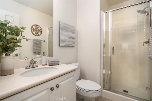 33850 Sattui St, Temecula, CA 92592 - bathroom with toilet, a stall shower, and vanity