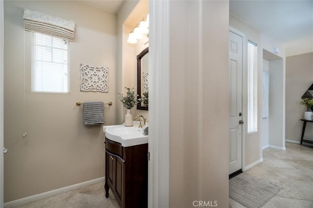 33850 Sattui St, Temecula, CA 92592 - bathroom featuring vanity and baseboards
