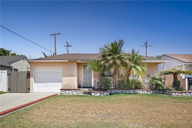 10108 Roseton Ave, Santa Fe Springs, CA 90670 - ranch-style home featuring stucco siding, an attached garage, and driveway