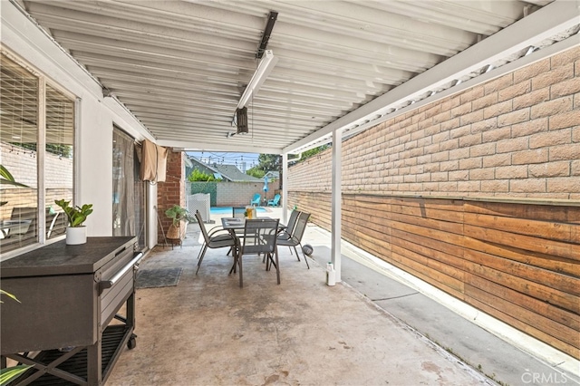 15113 Hayford St, La Mirada, CA 90638 - fenced backyard featuring outdoor dining space and a patio