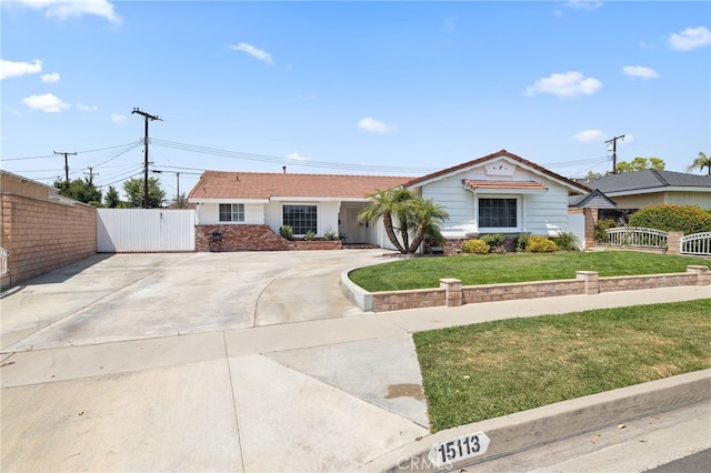 15113 Hayford St, La Mirada, CA 90638 - view of front of home with a gate and concrete driveway