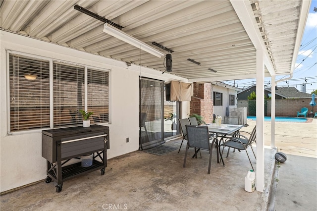 15113 Hayford St, La Mirada, CA 90638 - fenced backyard with outdoor dining area and a patio