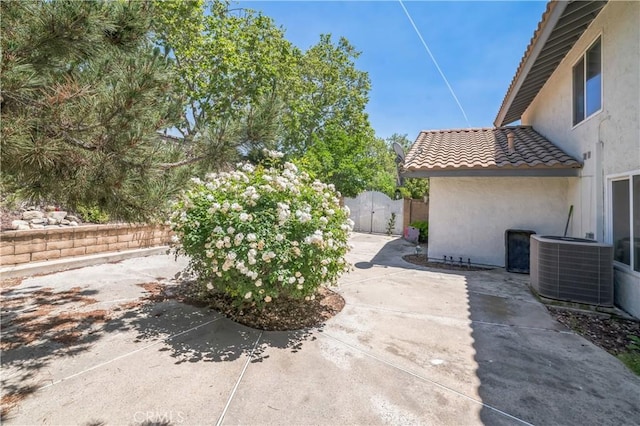 6114 Sard St, Rancho Cucamonga, CA 91701 - view of patio / terrace featuring a gate and central air condition unit
