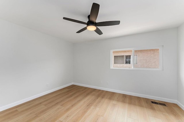 4532 Dawson Ave Unit 3, San Diego, CA 92115 - unfurnished room with baseboards, light wood-style floors, and ceiling fan