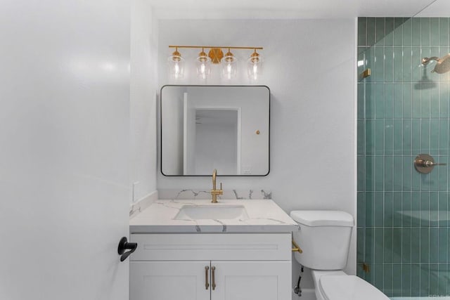 4532 Dawson Ave Unit 3, San Diego, CA 92115 - bathroom with toilet, vanity, and tiled shower