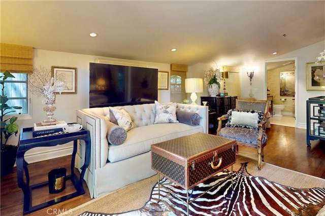302 W Carter Ave, Sierra Madre, CA 91024 - living room with wood finished floors and recessed lighting