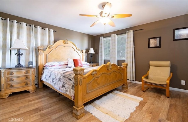 900 E Sagebank St, Carson, CA 90746 - bedroom with light wood finished floors, baseboards, and a ceiling fan