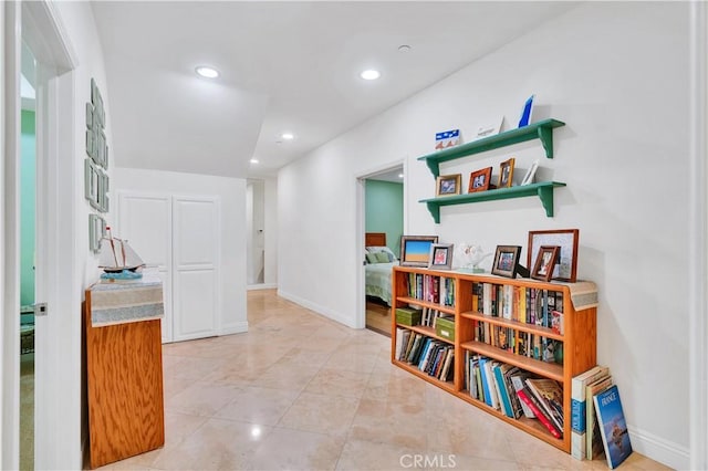 724 S Broadway Unit B, Redondo Beach, CA 90277 - hallway featuring recessed lighting and baseboards