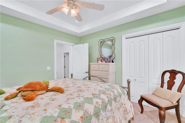 724 S Broadway Unit B, Redondo Beach, CA 90277 - bedroom featuring a closet, carpet floors, and ceiling fan
