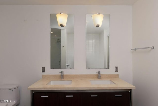1155 S Grand Ave Unit 1403, Los Angeles, CA 90015 - full bathroom with toilet and double vanity