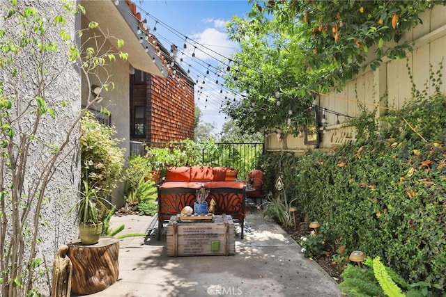 749 Canyon Crest Dr, Sierra Madre, CA 91024 - view of patio / terrace featuring an outdoor living space