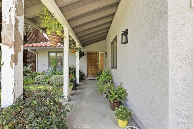 749 Canyon Crest Dr, Sierra Madre, CA 91024 - doorway to property with stucco siding